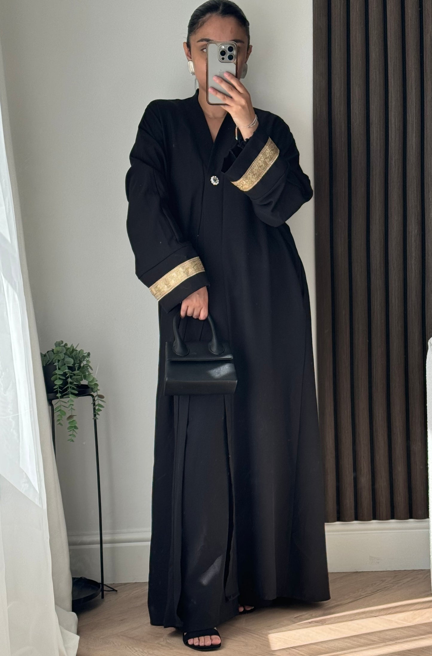 Lyla Long Button Jacket And Trouser Set In Black