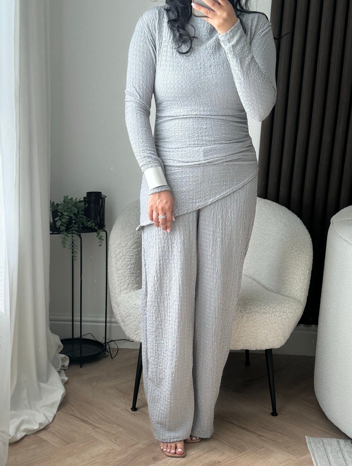 Ada Trouser and Top Co-ord Set In Grey