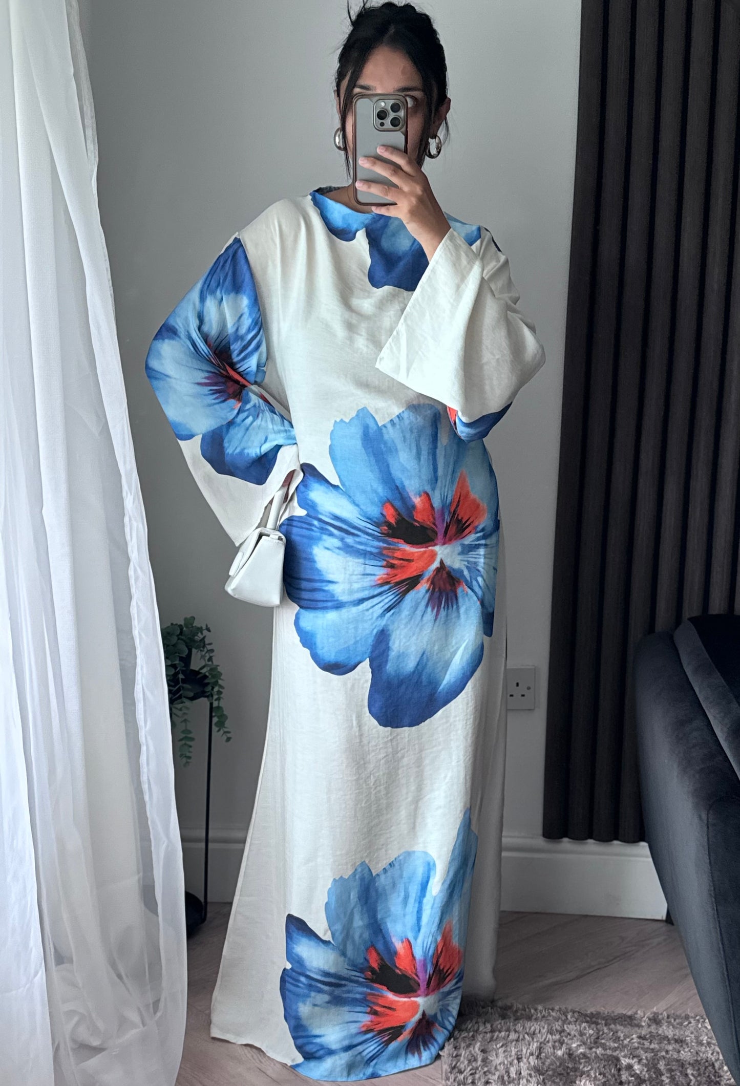 Floral Maxi Dress In Blue