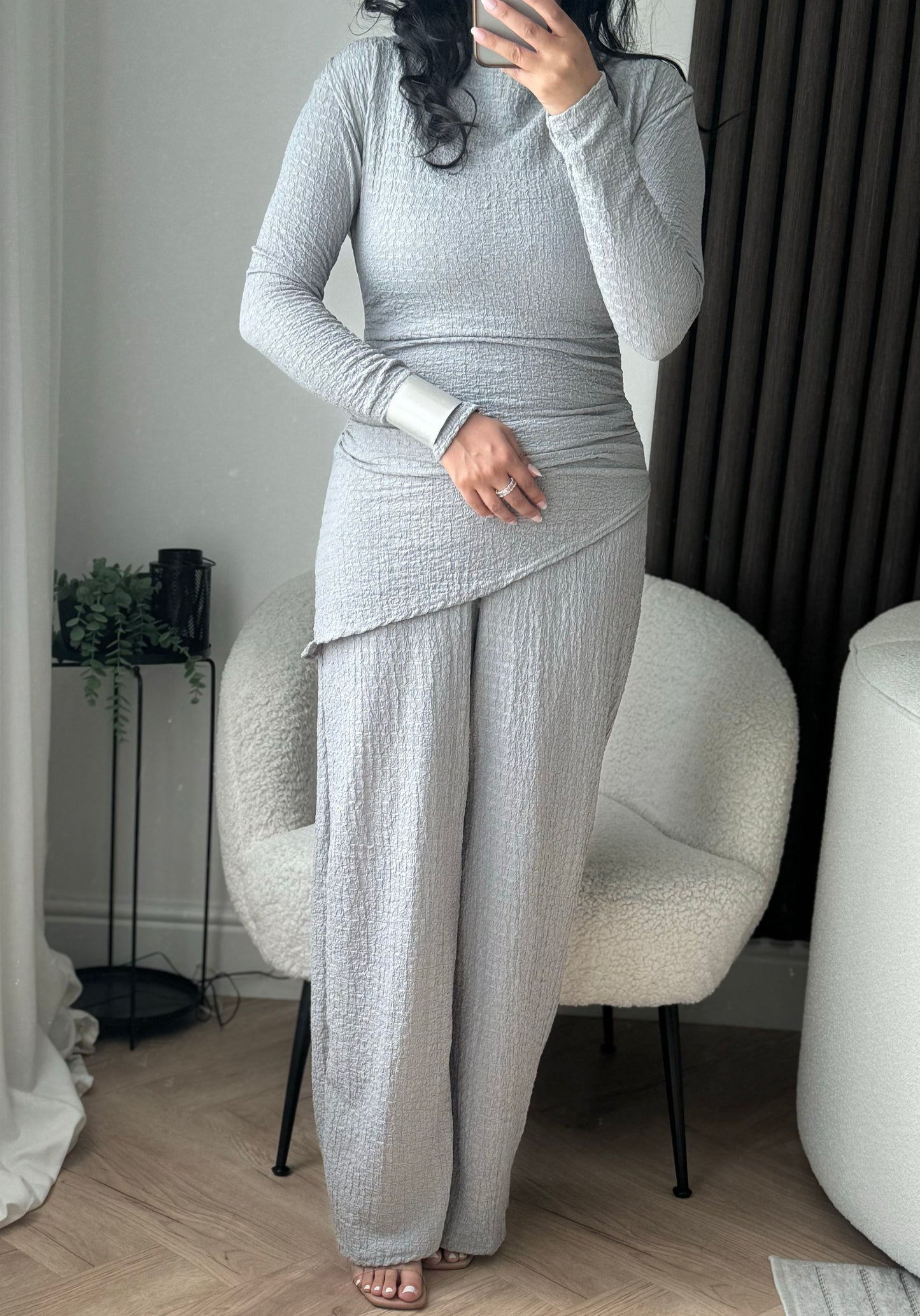 Ada Trouser and Top Co-ord Set In Grey