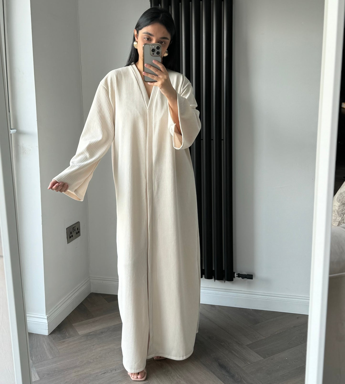 Deb Ribbed Maxi Dress In Cream