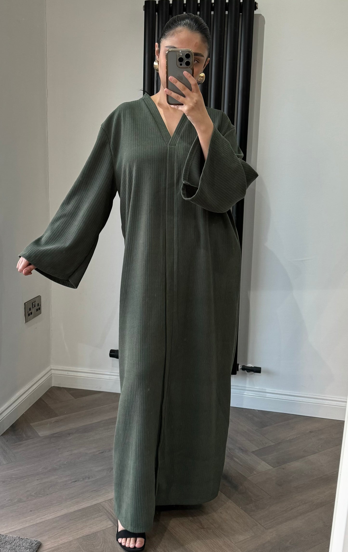 Deb Ribbed Maxi Dress In Green