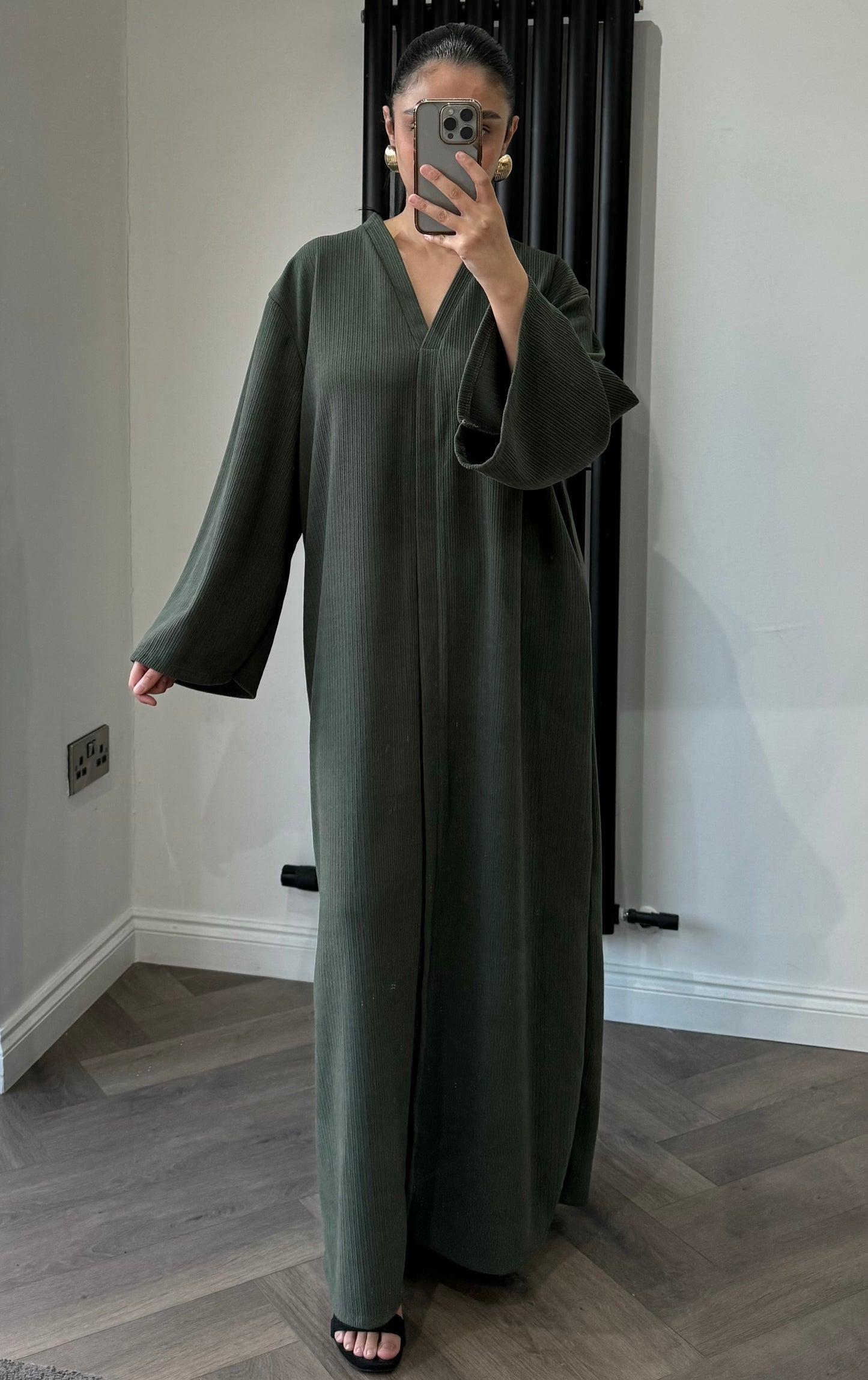 Deb Ribbed Maxi Dress In Green
