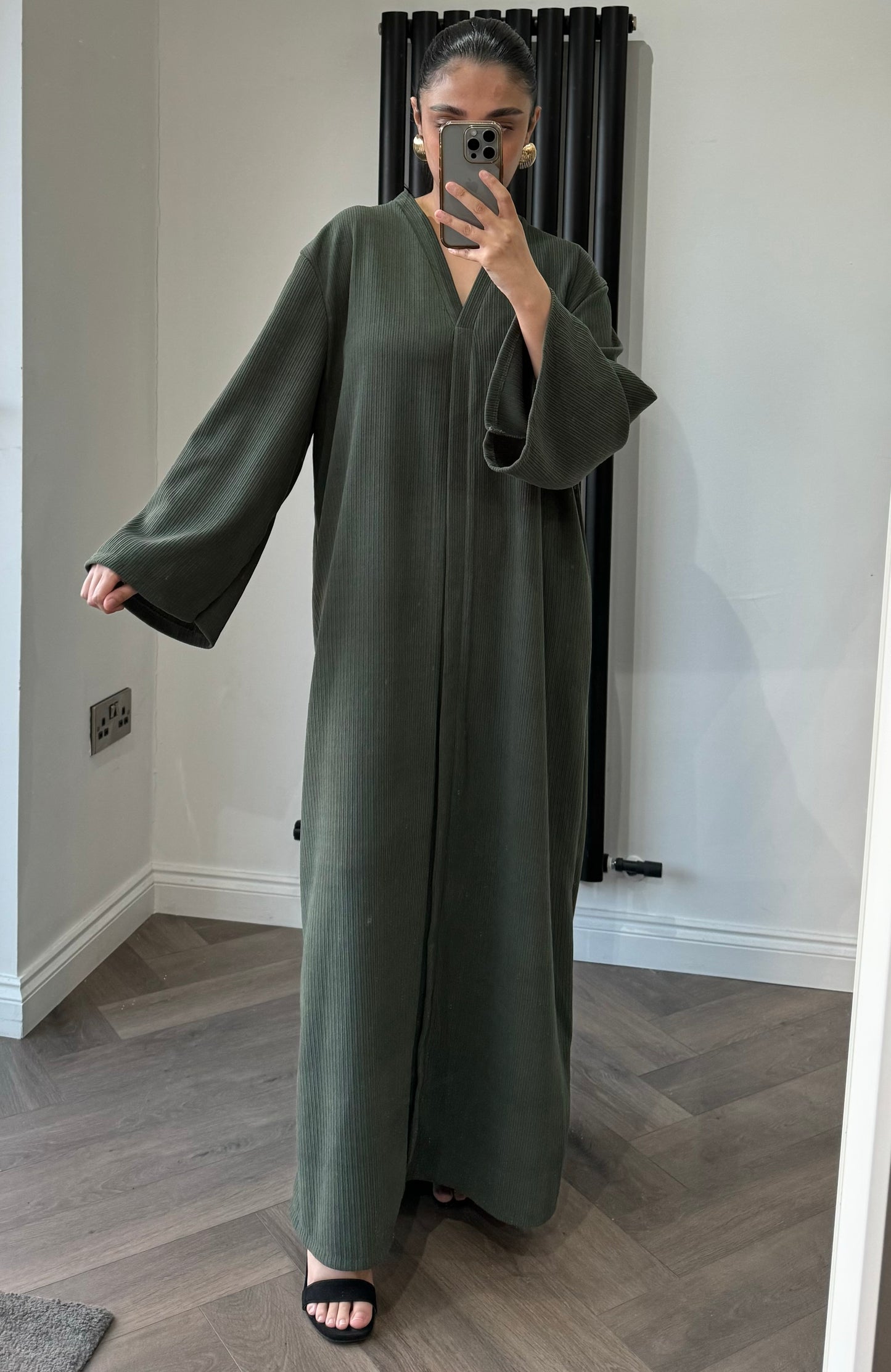 Deb Ribbed Maxi Dress In Green