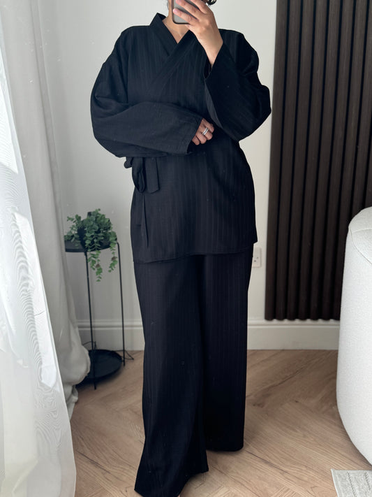 Lily Kimono Set In Black