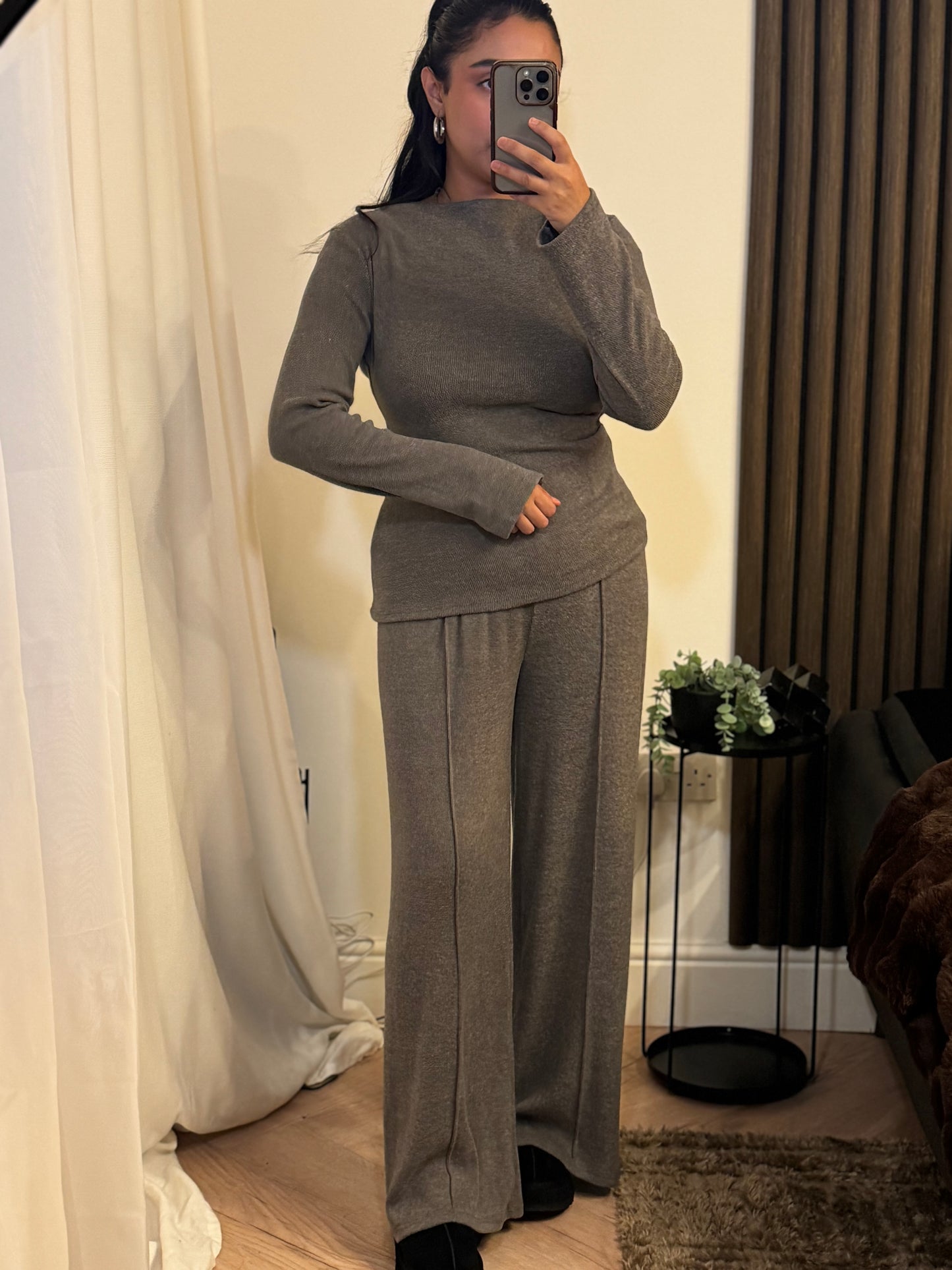 Soft Cinched In Two Piece Set in Taupe