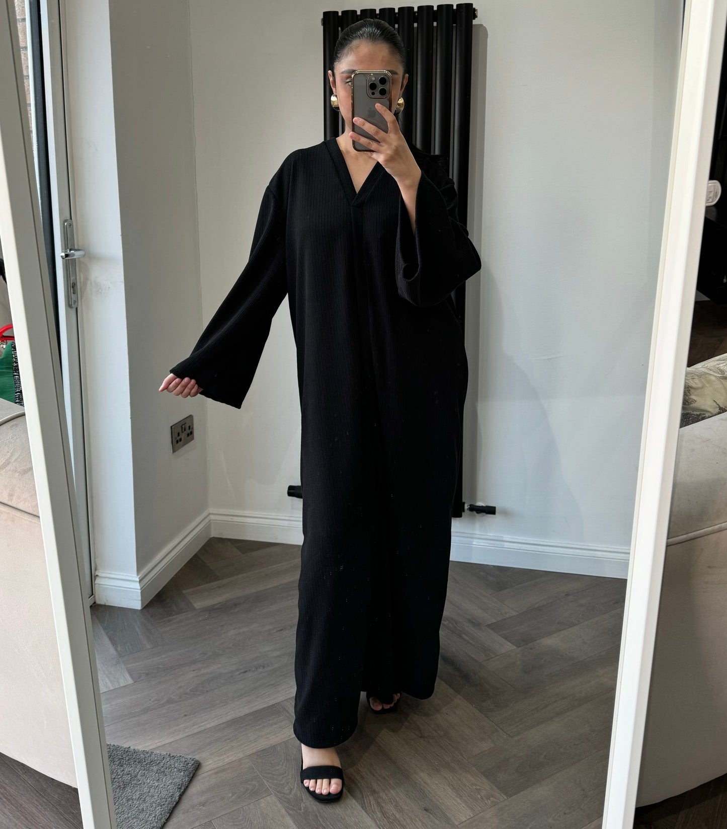 Deb Ribbed Maxi Dress In Black