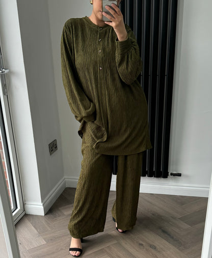 Amaya Co-ord Set In Olive