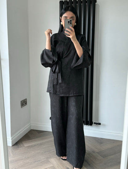 Lara Kimono Set In Black