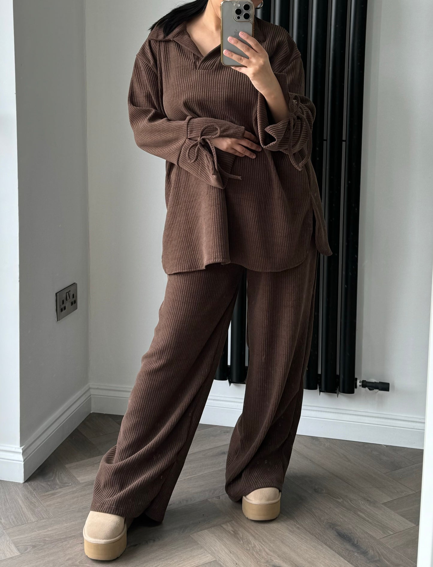 Tia Co-ord Set In Chocolate