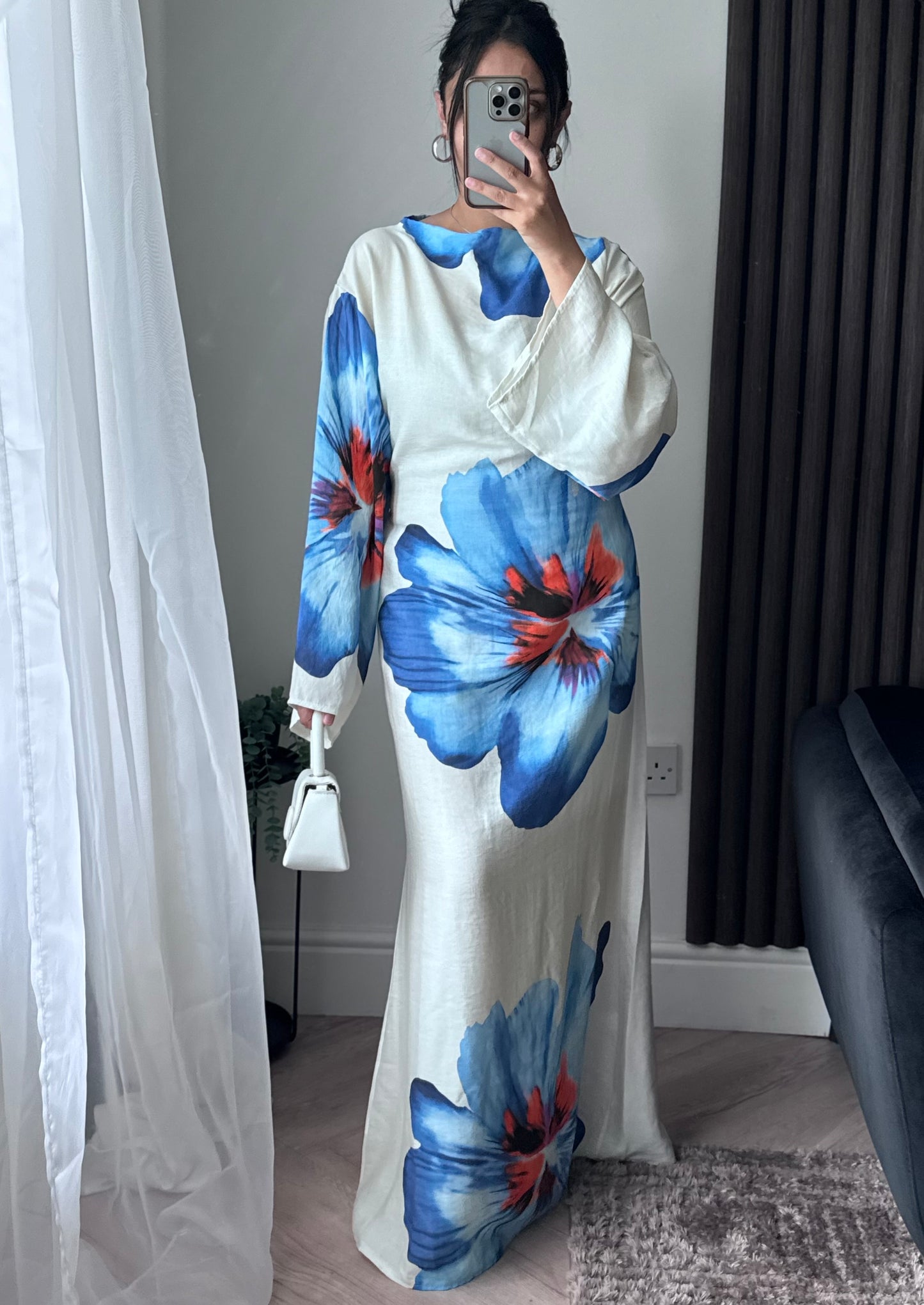 Floral Maxi Dress In Blue