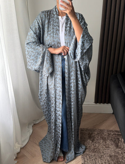 Open Abaya Jacket In Blue
