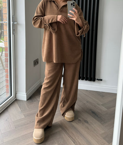 Tia Co-ord Set In Caramel