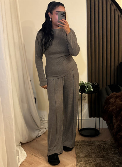 Soft Cinched In Two Piece Set in Taupe