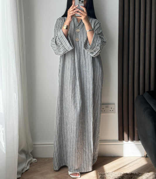Gem Stripe Maxi Dress In Blue