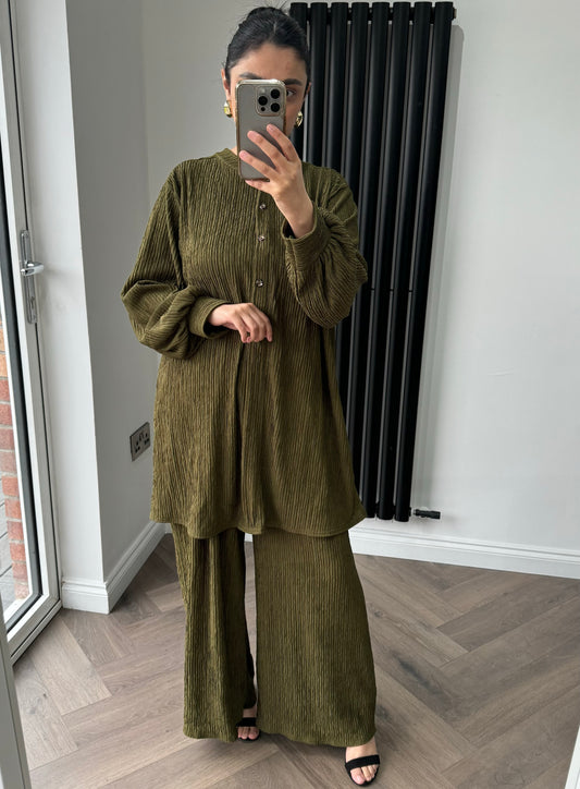 Amaya Co-ord Set In Olive