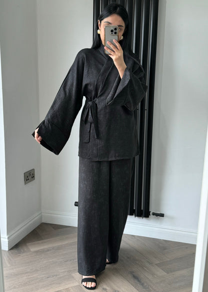 Lara Kimono Set In Black