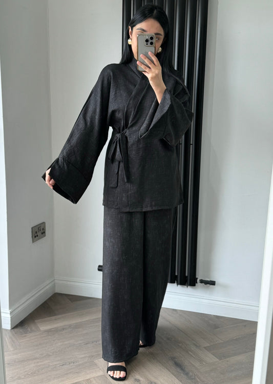 Lara Kimono Set In Black