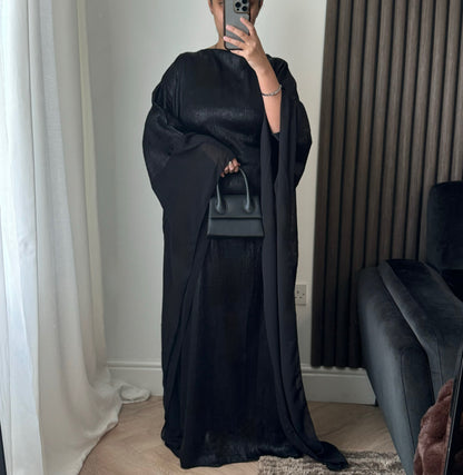 Noor Shimmer Kaftan in Black