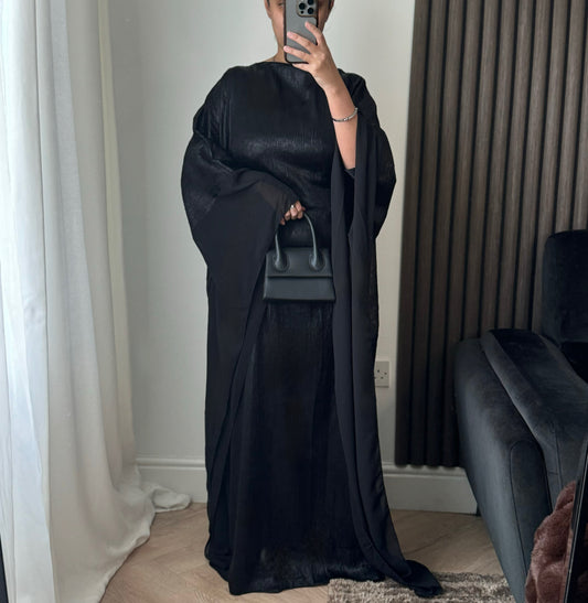 Noor Shimmer Kaftan in Black