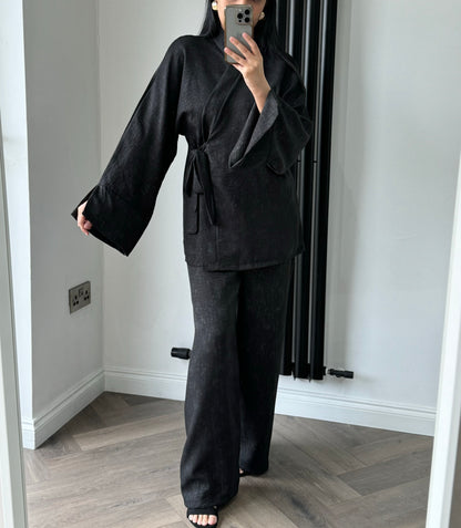 Lara Kimono Set In Black